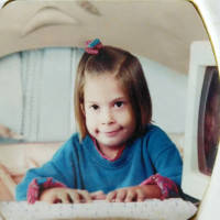 photo with pc from childhood